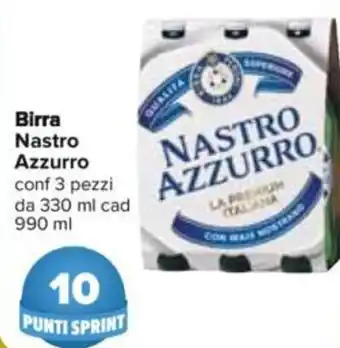 Carrefour Birra Nastro Azzurro 990ml offerta