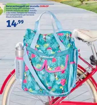 Dunlop Borsa portaoggetti per bicicletta 34x16x42 cm