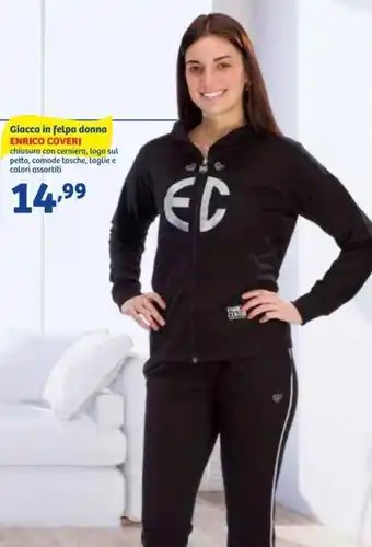 In'S Mercato Enrico Coveri Giacca in felpa donna offerta