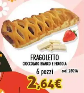 Fragoletto Cioccolato Bianco e Fragola 6 pezzi