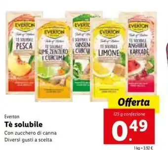 Lidl Evertone Té soluble 125g offerta