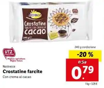 Lidl Nastrecce Crostatine Farcite 240g offerta