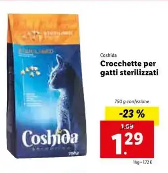 Lidl Coshida Crocchette per gatti sterilizzati 750g offerta