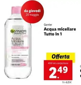 Lidl Garnier Acqua micellare Tutto in 1 400ml offerta