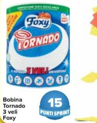 Carrefour Bobina Tornado 3 Veli Foxy offerta
