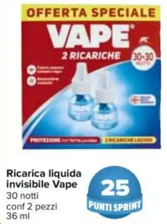 Carrefour Ricarica Liquida Invisibile Vape 2 Pezzi 36 ml offerta