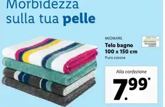 Lidl Miomare Telo bagno 100 x 150cm offerta