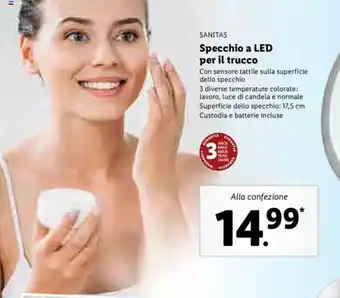 Sanitas Specchio a LED per il trucco
