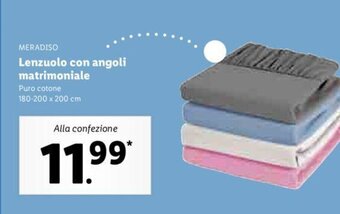 Lidl Lenzuolo con angoli matrimoniale offerta