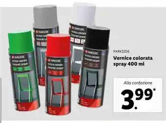 Lidl Parkside Vernice colorata spray 400ml offerta