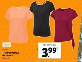 Lidl Crivit T-shirt sportiva da donna S-L offerta