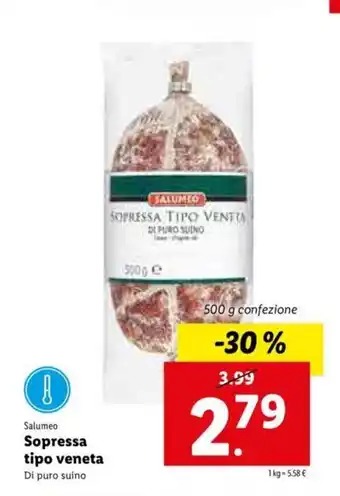 Lidl Salumeo Sopressa tipo veneto 500g offerta
