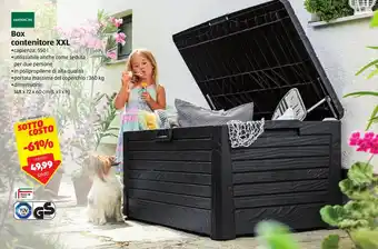 ALDI Gardenline Box contenitore XXL 500L 148x72x60cm offerta