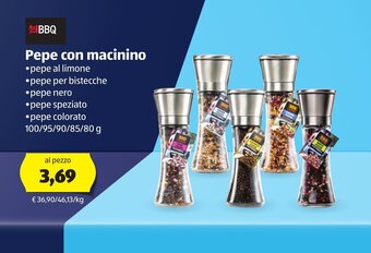 ALDI BBQ Pepe con macinino 100/95/90/85/80g offerta