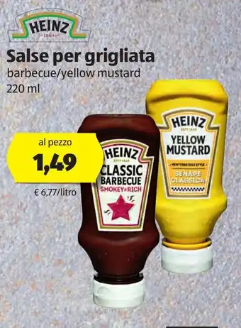 ALDI Heinz Salse per grigliata 220ml offerta
