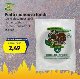 Bio Elios Piatti monouso fondi 24 pezzi