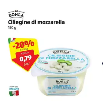 ALDI Bonla Ciliegine di mozzarella 150g offerta