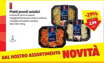 ALDI Asia Piatti pronti asiatici 250/200/150g offerta