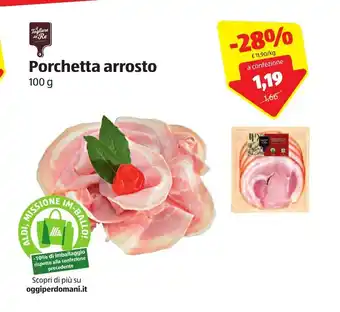 ALDI IL Tagliere del Re Porchetta arrosto 100g offerta