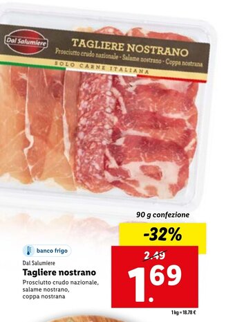 Lidl Dal Salumiere Tagliere Nostrano 90g offerta
