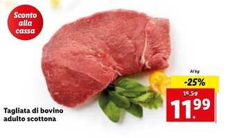 Lidl Tagliata di bovino adulto scottona offerta