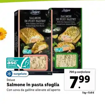 Lidl Deluxe Salmone in pasta sfoglia 700g offerta