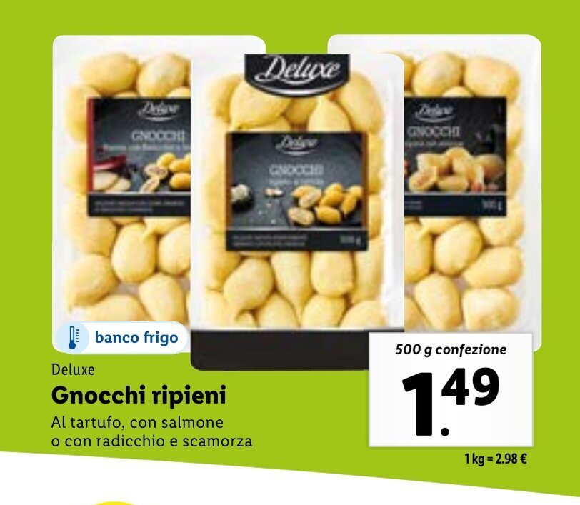 Deluxe Gnocchi ripieni 500g offerta di Lidl