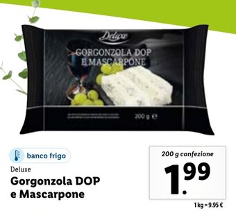 Lidl Deluxe Gorgonzola DOP e Mascarpone 200g offerta