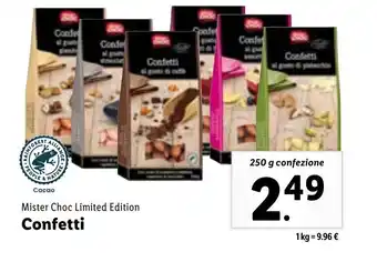 Lidl Mister Choc Limited Edition Confetti 250g offerta