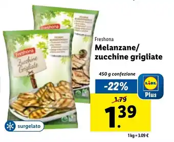 Lidl Freshona Melanzane/zucchine grigliate 450g offerta