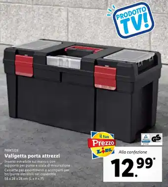 Lidl Parkside Valigetta porta attrezzi 58 x 28 x 28 cm offerta