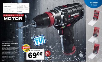 Lidl Parkside Performance Set trapano avvitatore ricaricabile offerta