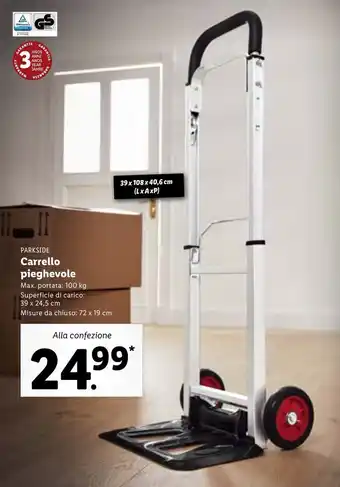 Lidl Parkside Carrello pieghevole offerta