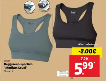 Lidl Crivit Reggiseno sportivo "Medium Level" S-L offerta