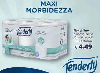 Acqua & Sapone Tenderly fior di lino 12 maxi rotoli offerta
