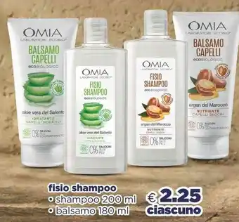 Acqua & Sapone Omia fisio shampoo 200 ml/180 ml offerta