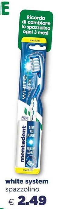 Acqua & Sapone Mentadent white system offerta