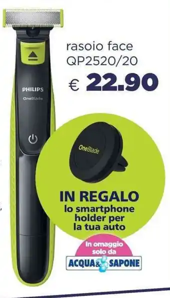 Acqua & Sapone Philips rasoio face QP2520/20 offerta