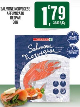 Despar Despar Salmone Norvegese Affumicato 50G offerta