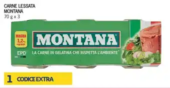 Iper Tosano Carne Lessata Montana 70 g x 3 offerta
