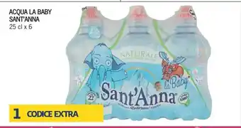 Iper Tosano Acqua La Baby Sant'Anna 25 cl x 6 offerta