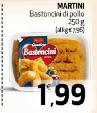Ipercoop Martini Bastoncini di pollo 250g offerta