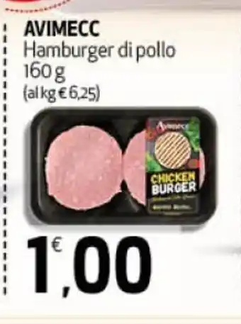 Ipercoop Avimecc Hamburger di pollo 160g offerta