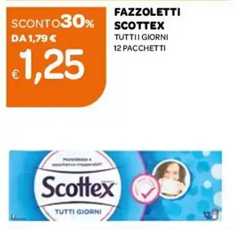 Ekom Fazzoletti Scottex Tutti Giorni 12 Pacchetti offerta