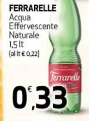 Ipercoop Ferrarelle Acqua Effervescente Naturale 1,5lt offerta