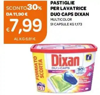 Dixan Duo Caps Pastiglie per Lavatrice 51 capsule KG 1,173