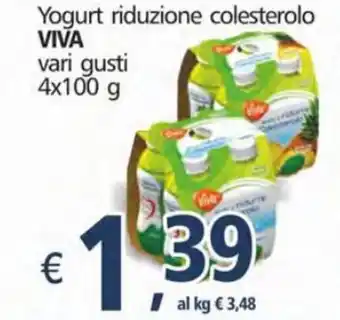 Alter Discount Viva Yogurt riduzione colesterolo vari gusti 4x100g offerta