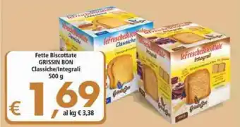 Grissin Bon Fette Biscottate Classiche/Integrali 500 g