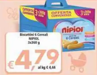 Nipiol Biscottini 6 Cereali 3x360g