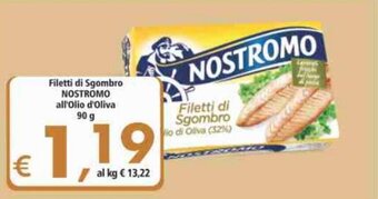 Alter Discount Nostromo Filetti di Sgombro all'Olio d'Oliva 90g offerta
